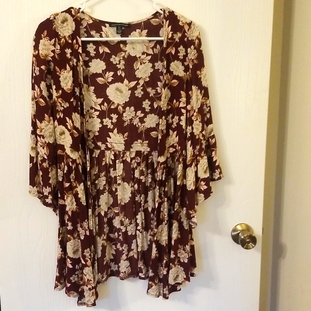 Floral boho kimono
